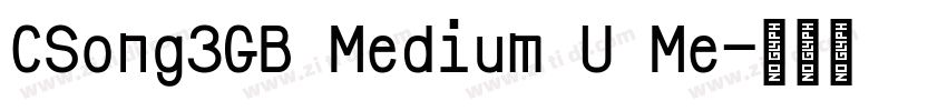 CSong3GB Medium U Me字体转换